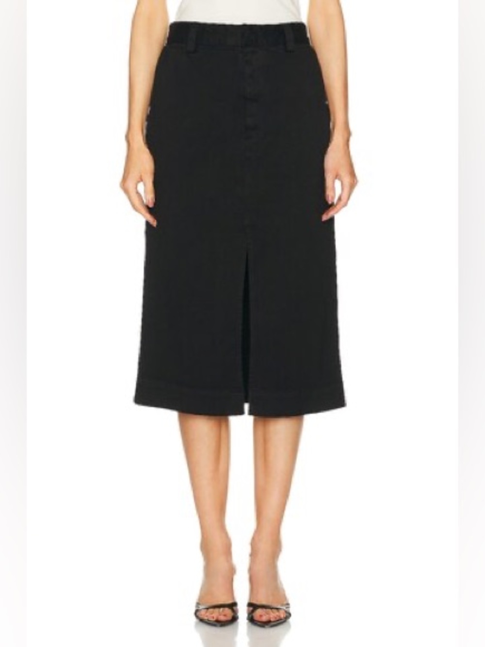 Enza Costa Soft Touch Slit Skirt Black
